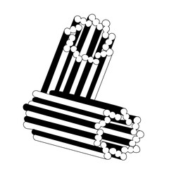 A black and white vector illustration of a centrosome, showing two centrioles arranged perpendicularly to each other.