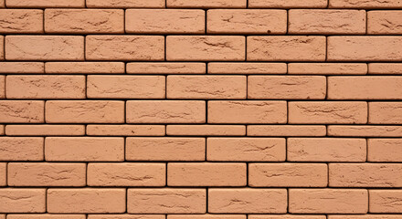 Obraz premium Detailed background of a clean light brown brick wall. The facade showcases a modern masonry pattern, ideal for architectural concepts.