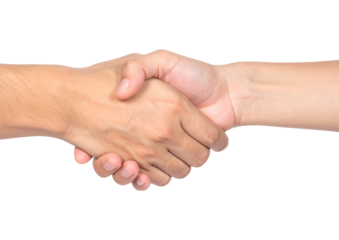 handshake isolated on transparent background