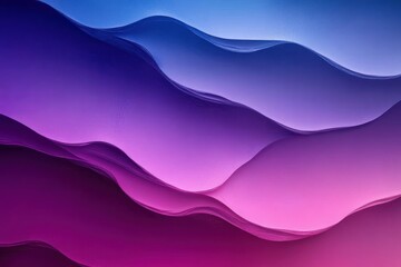 Abstract layered waves in shades of purple and blue creating a smooth, flowing, and calming gradient landscape effect