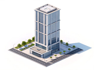 isometric city building. Isometric view