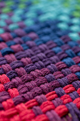 Close Up of Woven Cotton Fabric in Many Different Colors