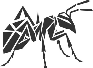 Black vector of ant insect silhouette
