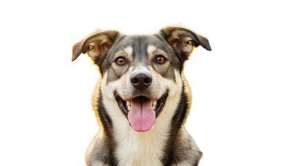 Obraz premium Happy Mixed Breed Dog Portrait