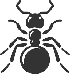 Black vector of ant insect silhouette