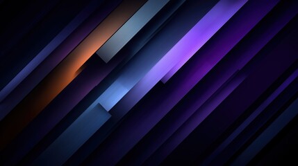 Diagonal Violet Tech Stripes with Subtle Orange Accent &mdash; Abstract 8 K Background