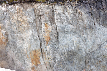 Rocky Cliff Face with Natural Textures in BC, Canada