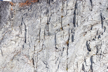 Natural Rocky Cliff Surface Displaying Textures in BC, Canada