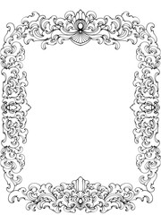frame with floral ornament