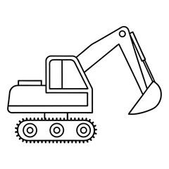 excavator vector illustration