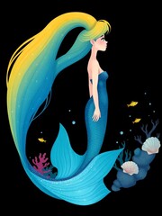 Beautiful little mermaid