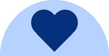blue heart on blue background