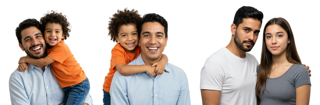 Joyful Family Portrait: Diverse Group of Adults and Children with Smiling Faces - Powered by Adobe