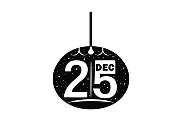 Merry Christmas Ball Ornaments Decoration Design