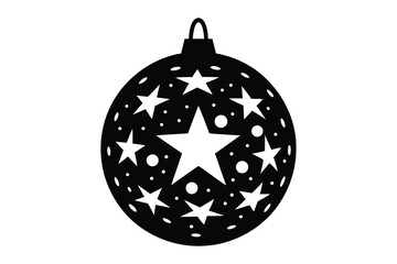 Merry Christmas Ball Ornaments Decoration Design