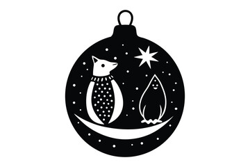 Merry Christmas Ball Ornaments Decoration Design