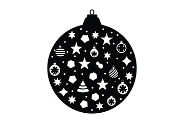 Merry Christmas Ball Ornaments Decoration Design