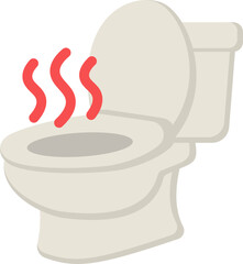 Heated Toilet Flat Icon