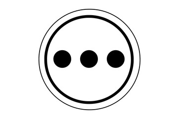 Minimalist Button Icon – Triple Dot