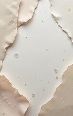Obraz premium Abstract Composition of Overlapping, Textured Cream-Colored Papers