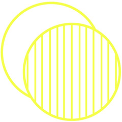 Overlapping Circles with Striped Fill Illustration