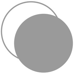 Graphic of Moon Eclipse on Gray Circle