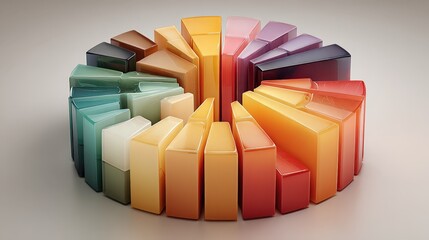 Abstract Colorful Chart: Business Analytics Visualization for Infographics and Data