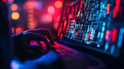 Cybernetic realm, Decoding information with futuristic interface visuals