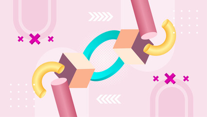 Abstract, colorful geometric shapes and symbols. Great for backgrounds, print designs, branding, and social media graphics. Modern and eye-catching.