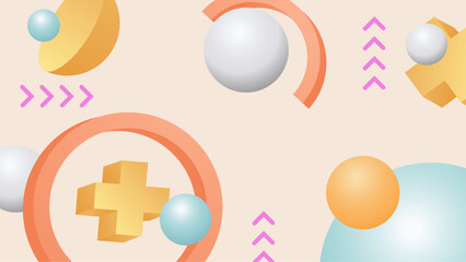 Pink abstract design with various geometric shapes, perfect for modern graphic designs, website backgrounds, and social media posts.