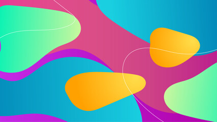 Abstract colorful design with vibrant shapes ideal for backgrounds, posters, and digital art projects needing a burst of energy.