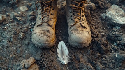 Muddy Boots and a Feather: Juxtaposition of Strength and Fragility