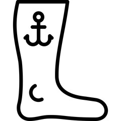 foot icon illustration design with outline