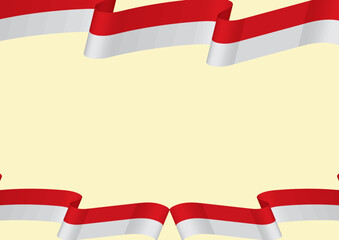 red and white indonesia flag background vector template