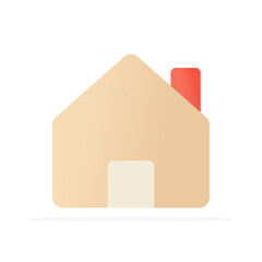 house icon, colored flat vector. modern and minimalist design