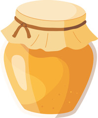 Honey Jar with Lid Illustration

