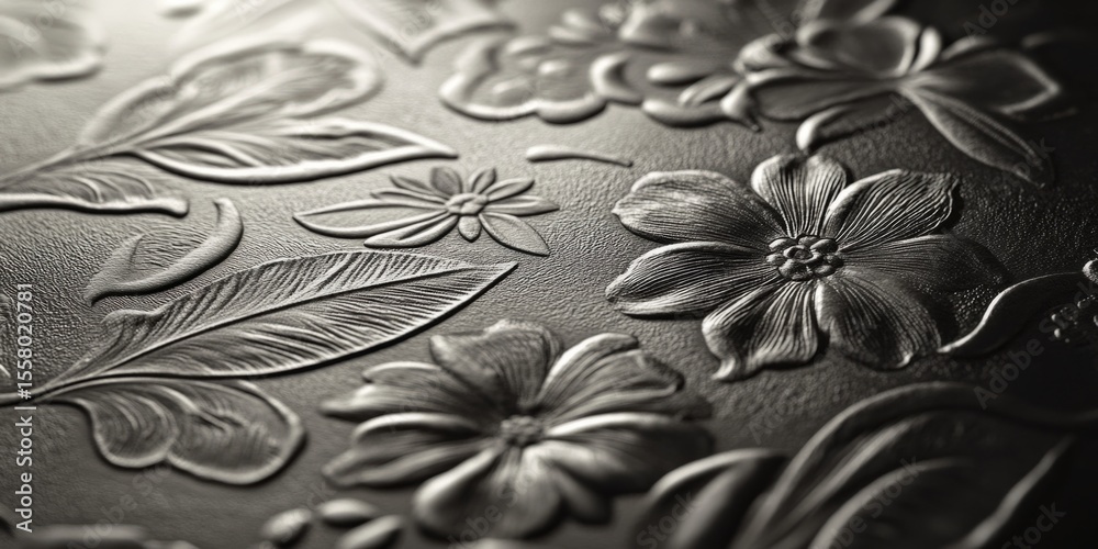 Poster embossed patterns with deep textures and subtle contrasts, ideal for luxurious, tactile designs.
