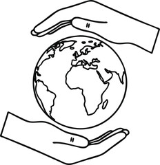 Global Responsibility Outline Icon