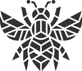 Black bee vector silhouette