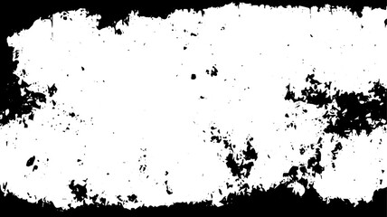 Grunge Border Texture, Distressed Black and White Frame Overlay Background