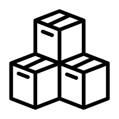 Cardboard box icon illustration