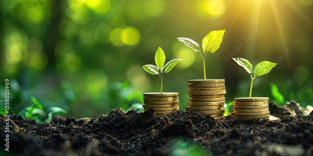 Poster detailed financial growth analysis with clear performance data and graphs, designed as a professiona