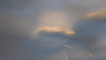 夕日に染まった雲と空