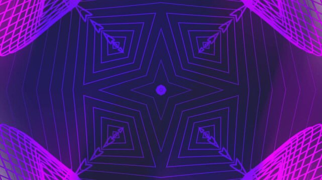 Padr&atilde;o Geom&eacute;trico Abstrato em Tons de Violeta e Roxo