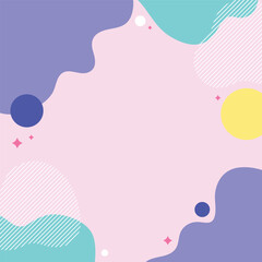 Colorful Modern Abstract Background in Flat Design Style