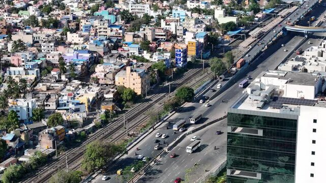 Cinematic video of Grand Southern Trunk Rd also known as Chennai &ndash; Theni Highway.
