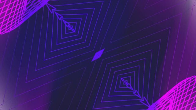 Padr&atilde;o Abstrato Geom&eacute;trico em Tons de Roxo e Magenta