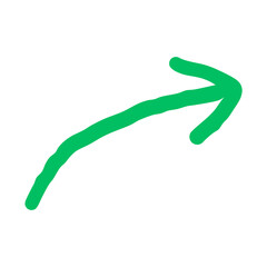 Green arrow up  isolated transparent png, pointing something with green arrow,  illustration art