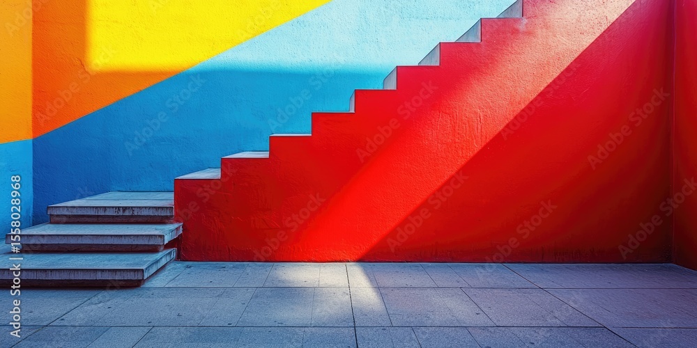 Poster An abstract design employs simple color palettes, focusing on the impact of a limited hue range to create a captivating, minimalist artistic effect.