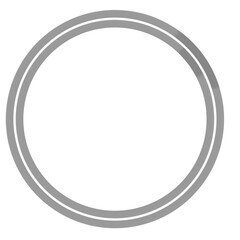 Simple Gray Double Circle Shape